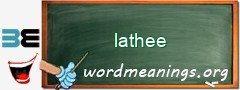 WordMeaning blackboard for lathee